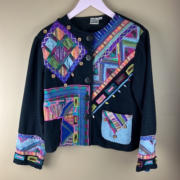 Parsley & Sage Unique Quilted Patterned Lightweight Blazer Coat - Picture 3 of 12